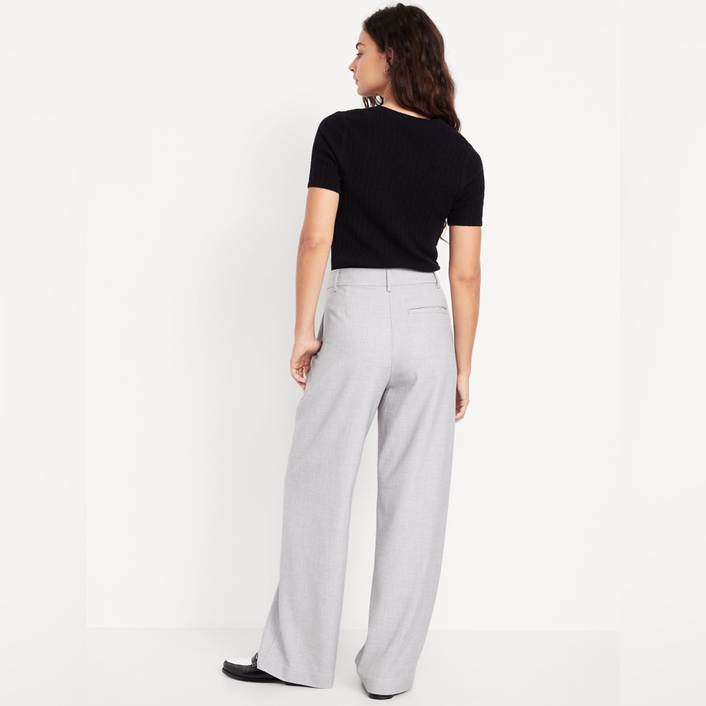 Old Navy Gray Women's Wide-Leg Pants - Picture 3 of 6